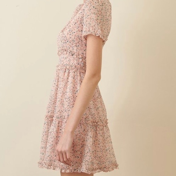 🌸Cottagecore Spring Garden Ruffle Dress In Rose🌸 - Picture 4 of 6